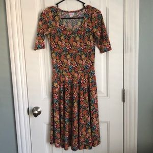 XS LuLaRoe Nicole dress - floral